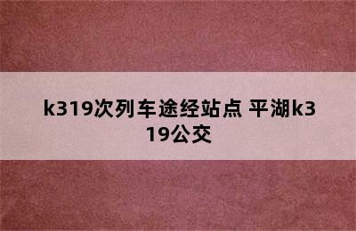 k319次列车途经站点 平湖k319公交